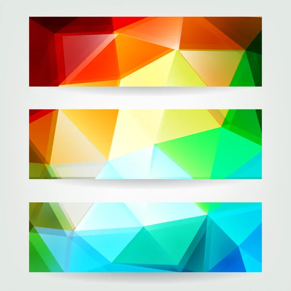 Geometric header set — Stock Vector