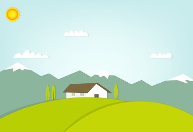 bir tepe dağ zemin üzerine