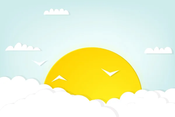 Papel solar Sunset — Vector de stock