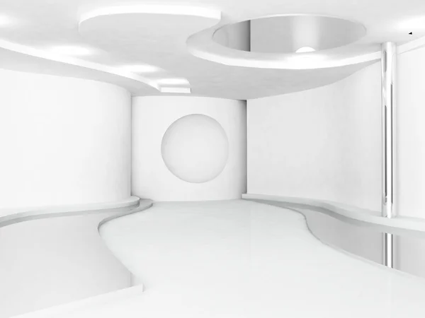 Empty interior in white — Stock Photo, Image