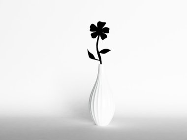 duvara oyulmuş çiçek