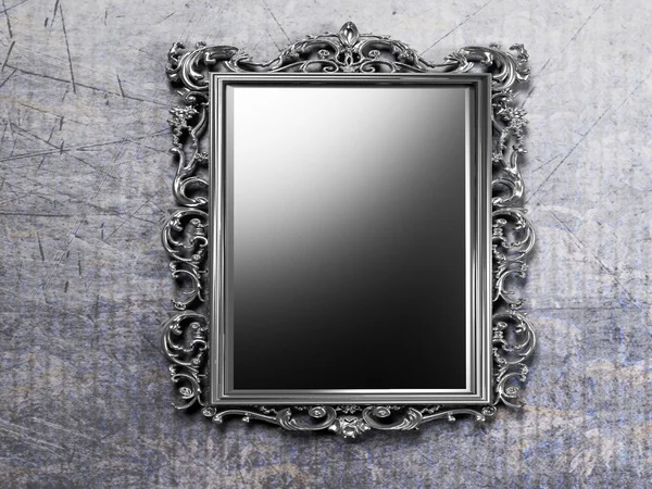 Retro antique mirror on the wall — Stock Photo, Image