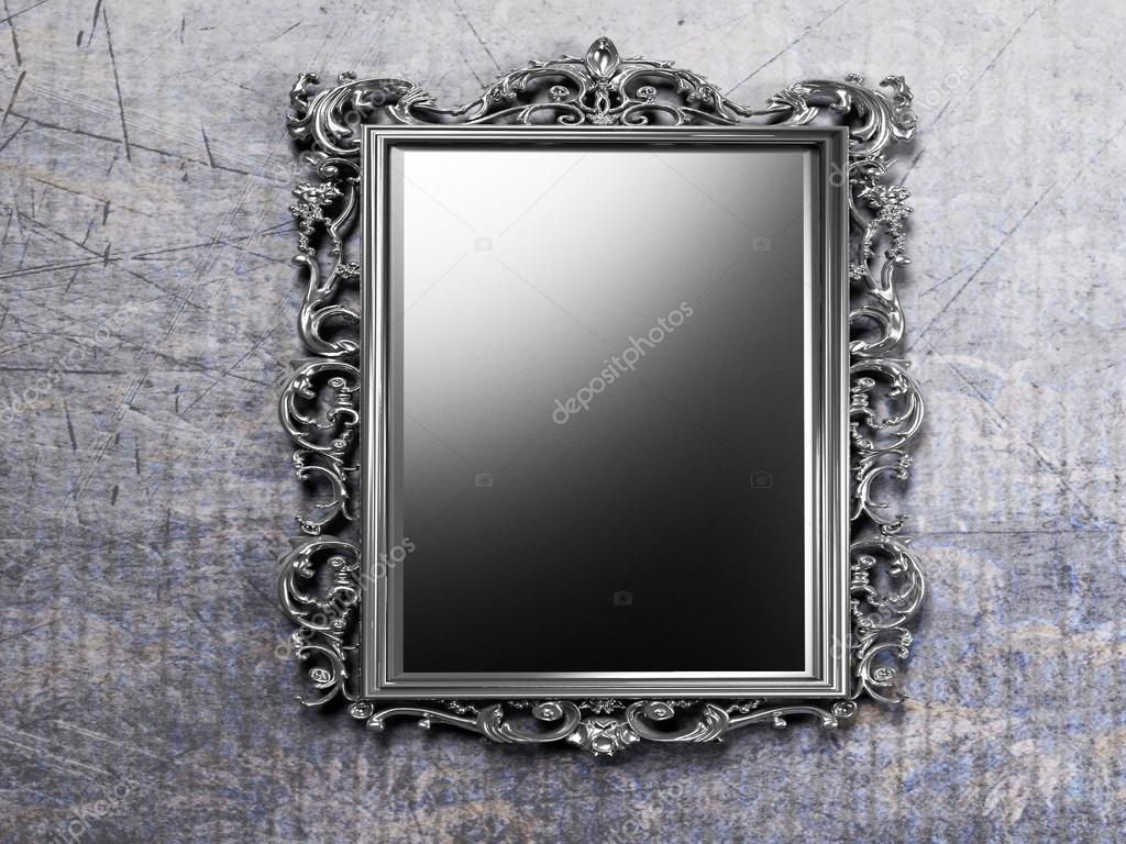 Retro antique mirror on the wall — Stock Photo © minerva86 13881400