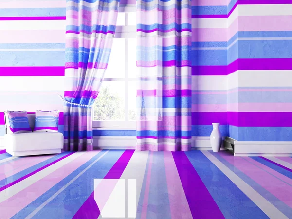 Bright interior with nice stripes — Stock Photo, Image