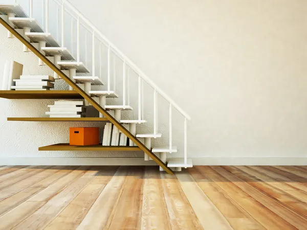 Usando un espacio debajo de las escaleras — Foto de Stock