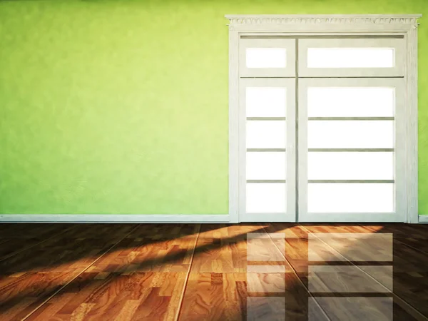 A big window in the empty room — Stock Photo, Image