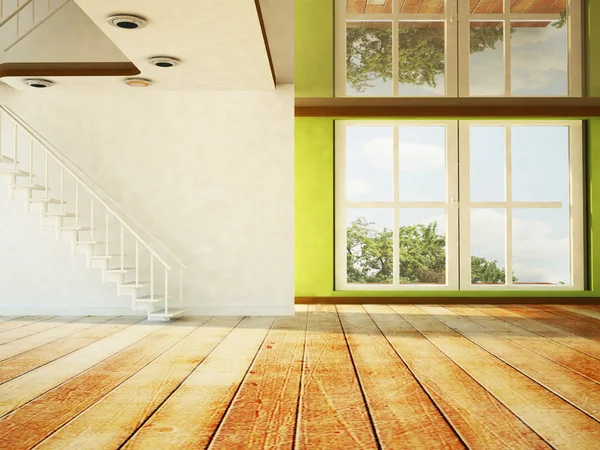 Habitación vacía con las escaleras — Foto de Stock