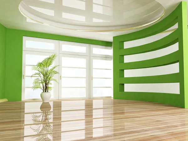 Grüne Pflanze im Raum — Stockfoto