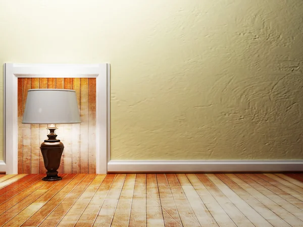 Floor lamp in the empty room — Stock Photo, Image