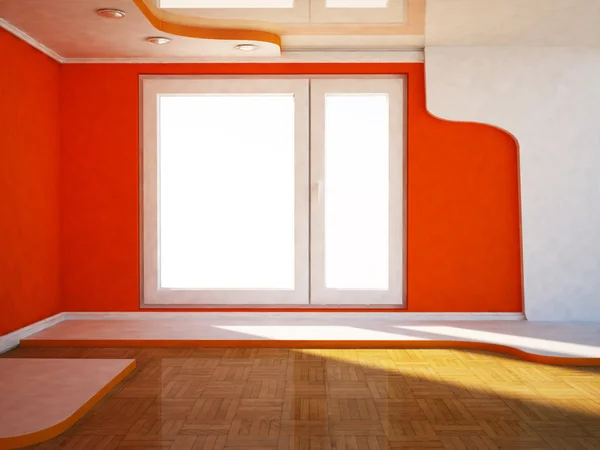 Scène de design d'intérieur avec fenêtre , — Photo