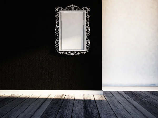 Mirror in a room, rendering — Stock Photo, Image