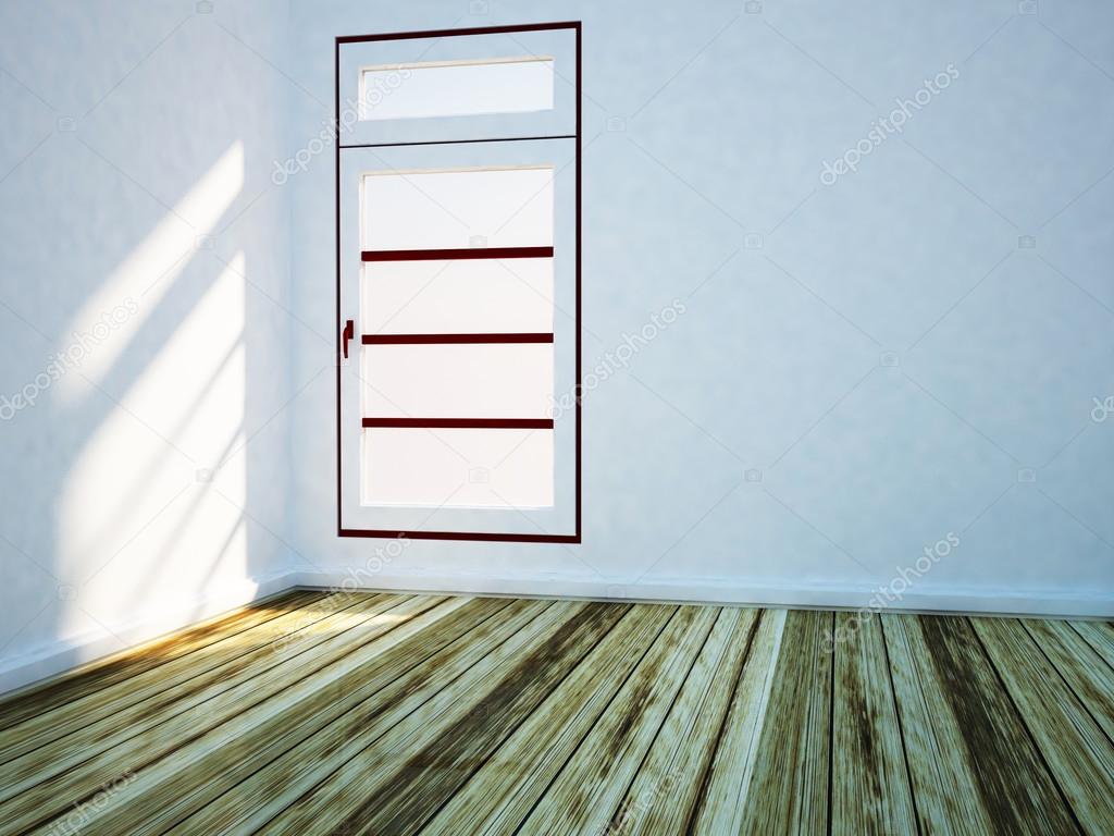 Weißes Zimmer mit großem Fenster - Stockfotografie: lizenzfreie Fotos