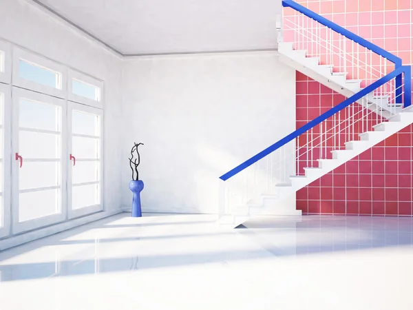 큰 창 및 계단 — 스톡 사진
