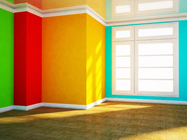 Bright room with the window — Stock Photo, Image