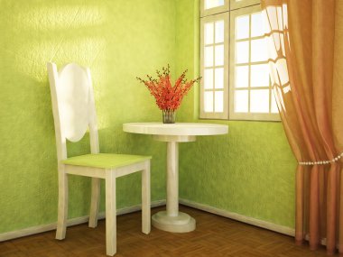 Masanın üzerine güzel çiçekler vardır