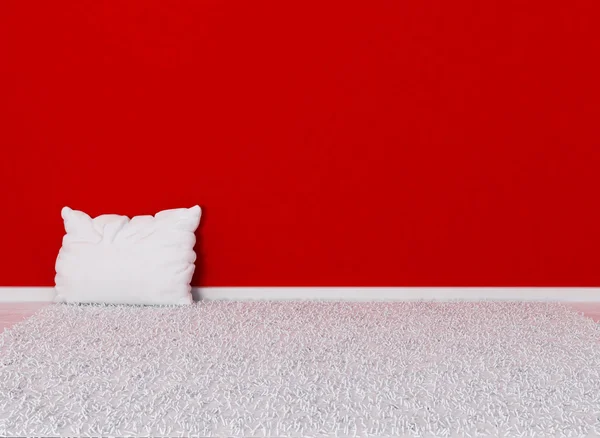 A white pillow on the  carpet — Stock Photo, Image