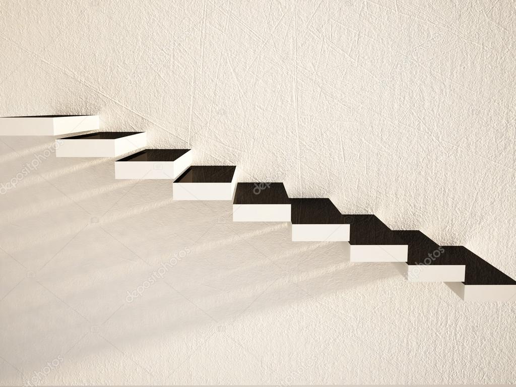 white stairs or shelves