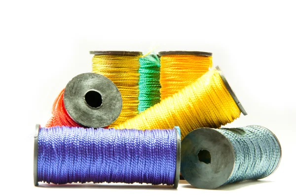 Colorful spools of thread — Stock Photo, Image