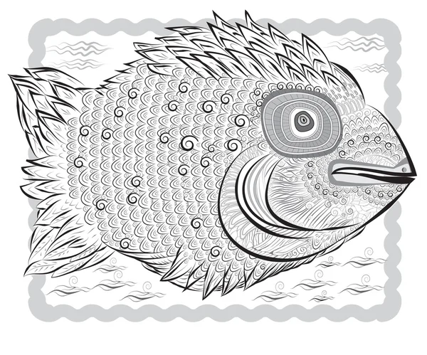 Pescado gris — Archivo Imágenes Vectoriales