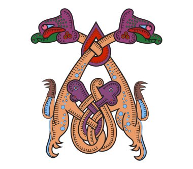 renkli Slav efsanevi peri ejderhası