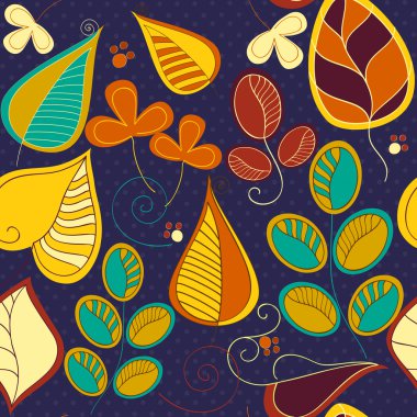 sonbahar yaprak ile Seamless Modeli