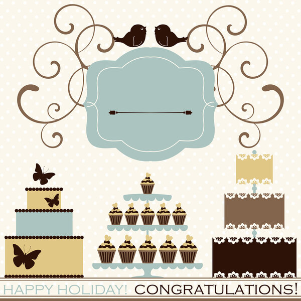 Векторный набор праздничных икон
