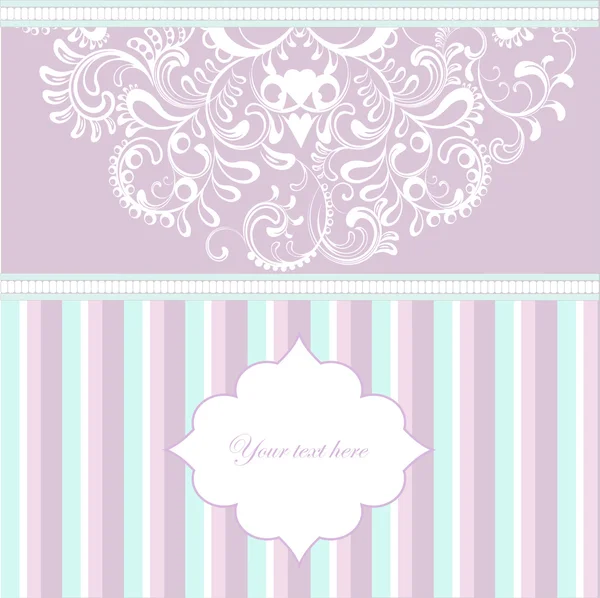 Invitation, anniversaire, carte de vœux avec motif floral — Image vectorielle