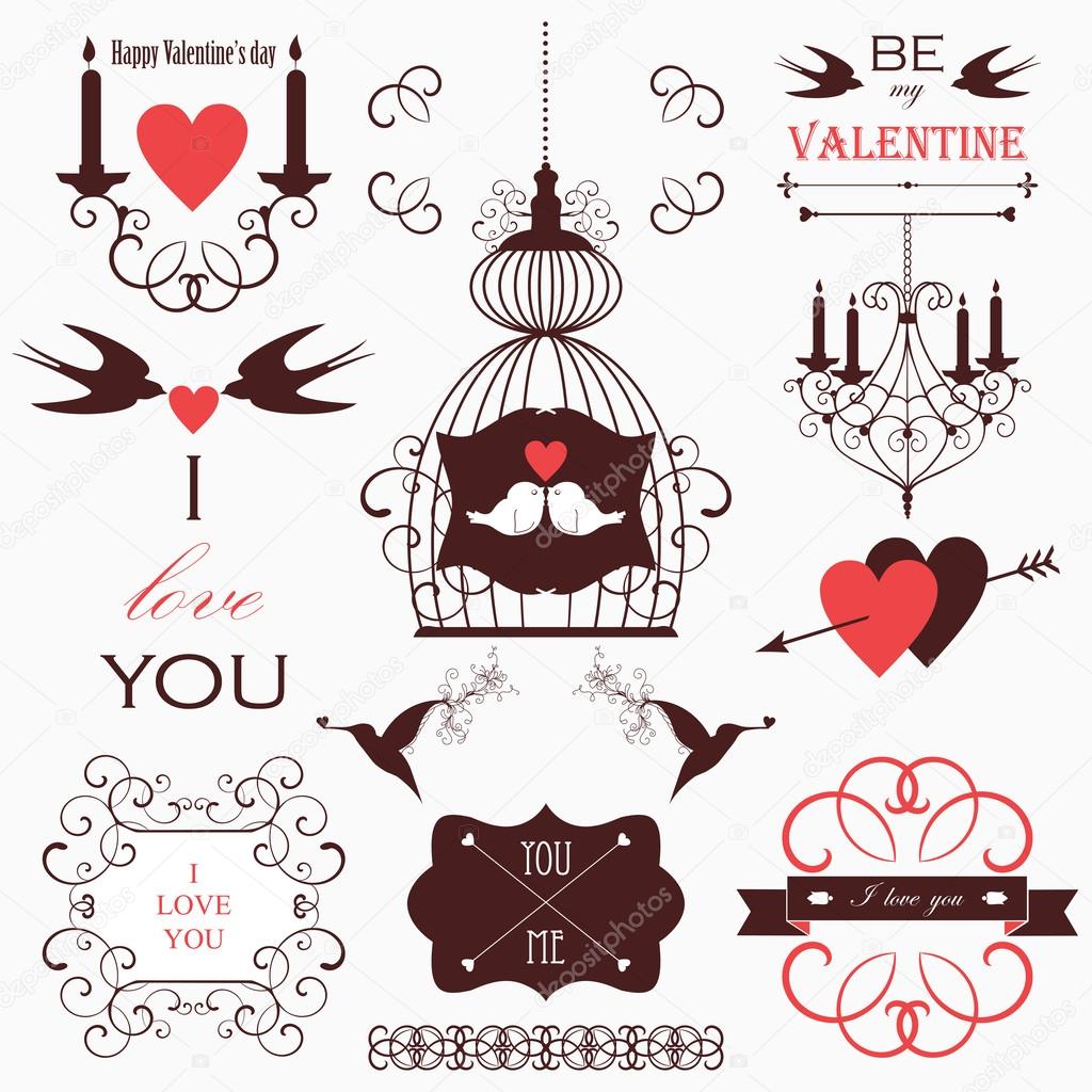 Download Vector wedding design elements. — Stock Vector © geraria ...