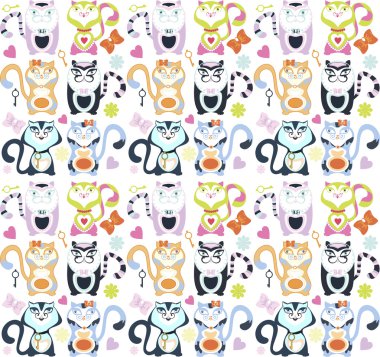 vektör kediler desen