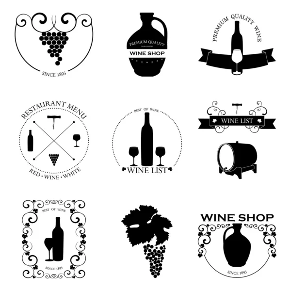 Collection of Premium Quality Wine Labels — Stock Vector