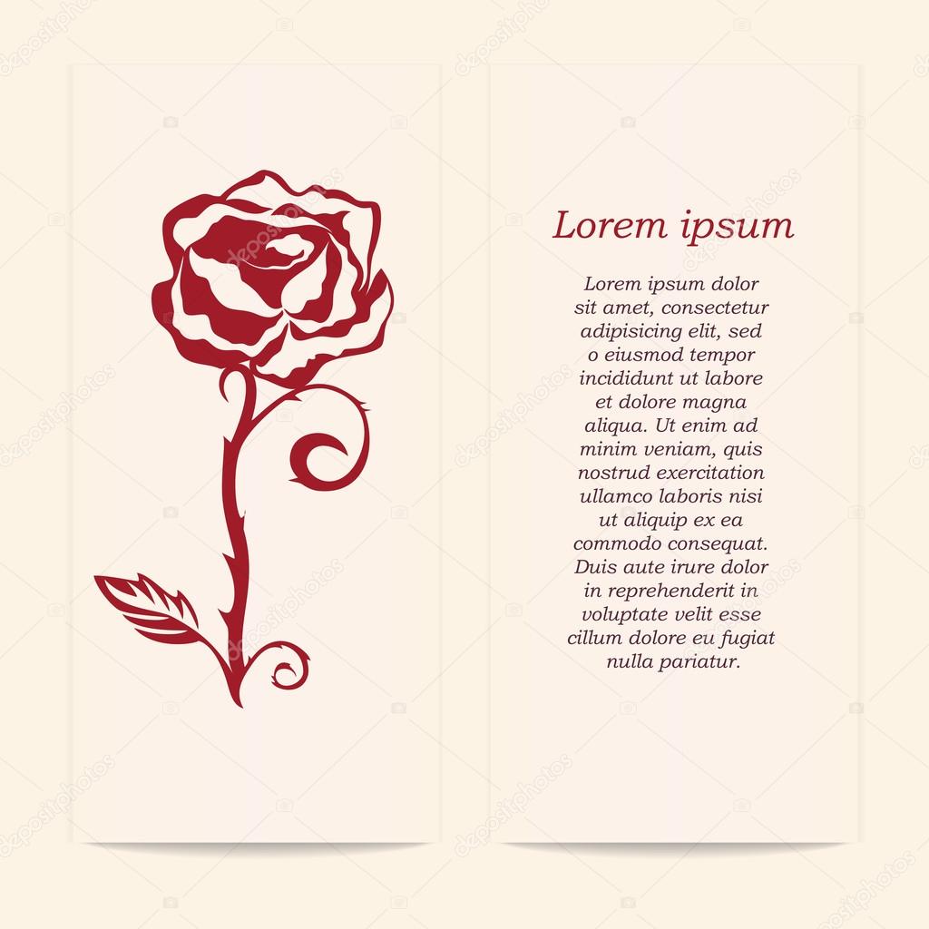 Vector card with rose