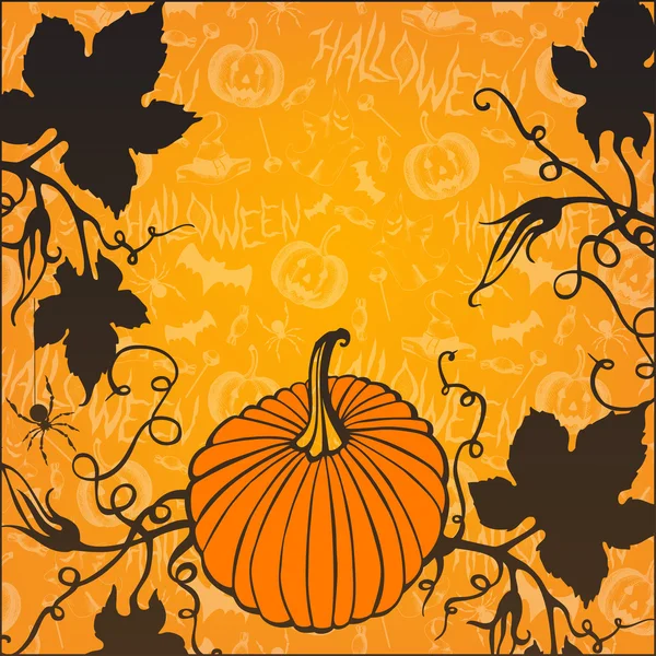 Design de cartão vetorial para celebração de Halloween — Vetor de Stock
