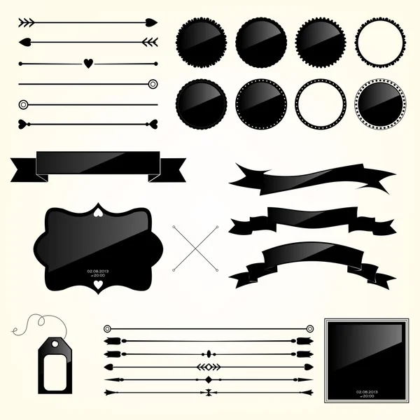 Vector conjunto de elementos de diseño — Archivo Imágenes Vectoriales