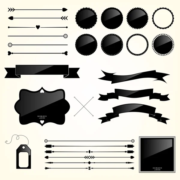 Jeu vectoriel d'éléments de conception — Image vectorielle