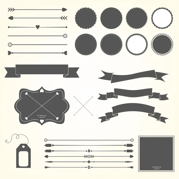 Vector set of design elements — Stock Vector