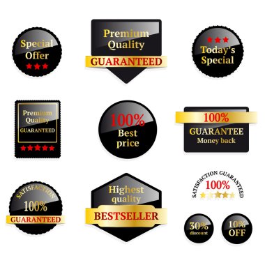 Altın çerçeveler vektör. Premium tasarım öğeleri.