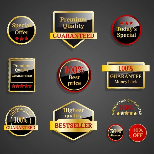 Altın çerçeveler vektör. Premium tasarım öğeleri.