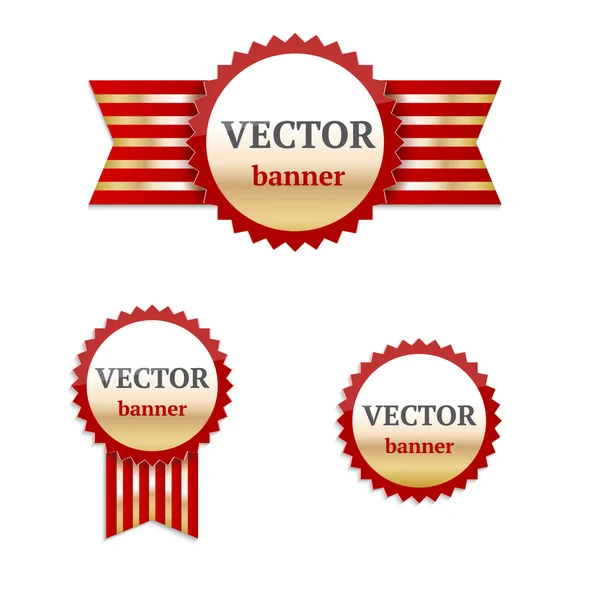 Banners de oro — Vector de stock