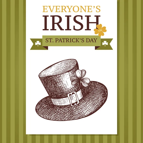 Leprechaun hat for St. Patrick 's day — стоковый вектор