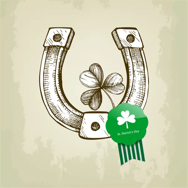Horseshoe for St. Patrick's day — Stock Vector