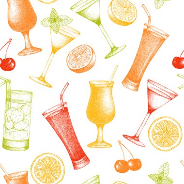 naadloze cocktails patroon
