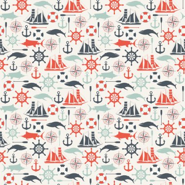 kesintisiz deniz unsurları desen