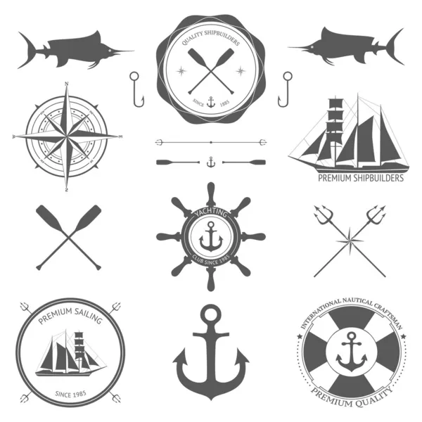 Morze znaki i ikony — Wektor stockowy