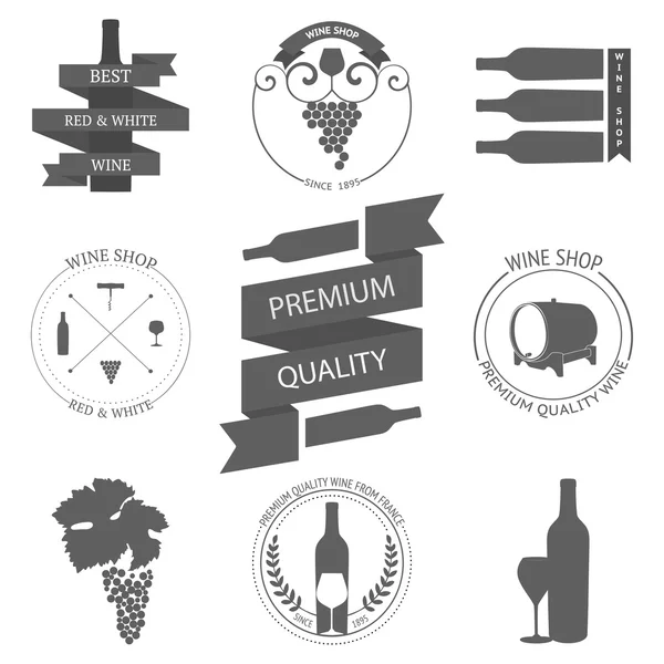 Şarap Etiketleri — Stok Vektör
