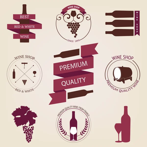 Wine Labels — Stock Vector