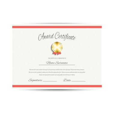 ödül belgesi, vektör