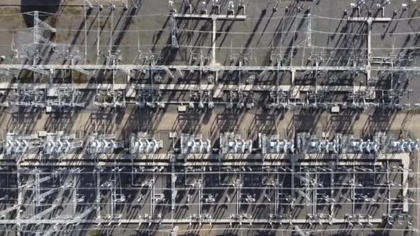 Industrial high-voltage substation — Stock Video
