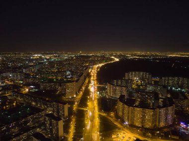 Residential district in the night