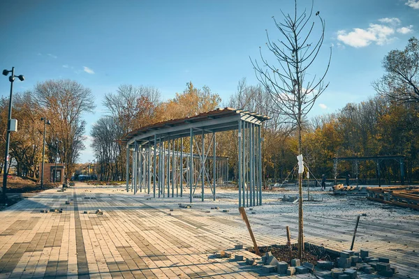 건축중인 공원 — 스톡 사진