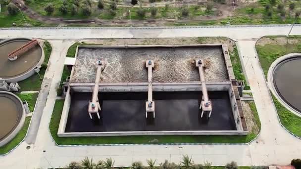 Станция очистки воды — стоковое видео
